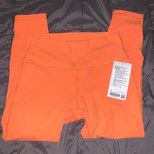 NWT Lululemon orange leggings